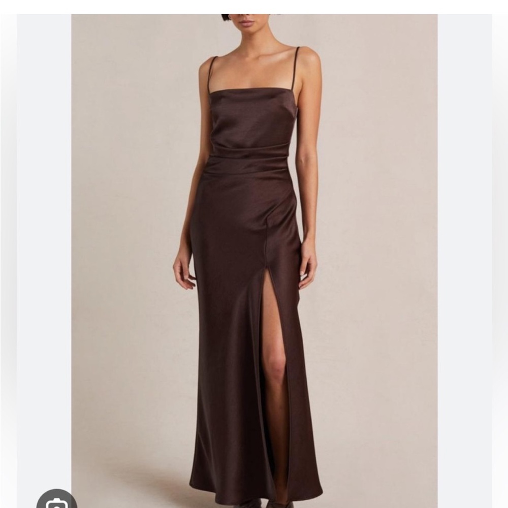 Brown wedding guest dress